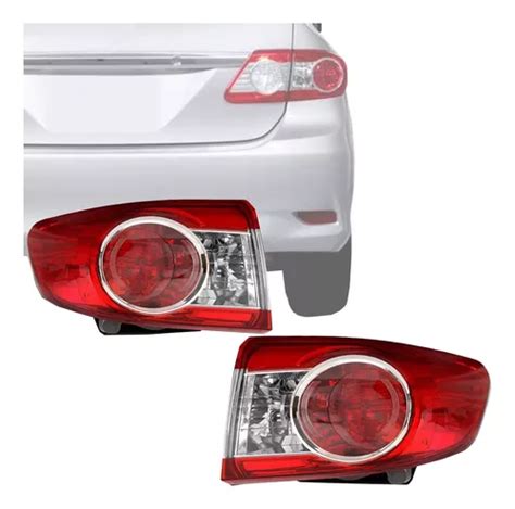 Par Lanterna Traseira Corolla 2011 2012 2013 2014 Sem Led