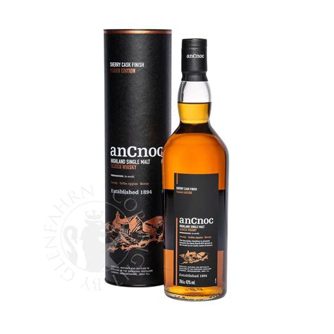 AnCnoc Sherry Cask Finish Peated Edition Knockdhu Single Malt Scotch