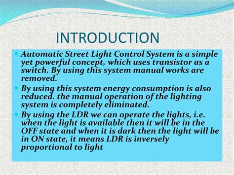 PPT - AUTOMATIC STREET LIGHT CONTROLLER PowerPoint Presentation, free ...