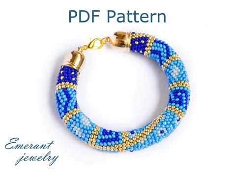 Bead Crochet Pattern Seed Bead Bracelet Pattern Pdf Beading Etsy