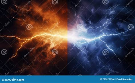 Lightning Lightning Lightning Collision Powerful Electrical Explosion