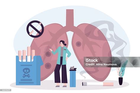 Vetores De O Tabagismo Causou Câncer De Pulmão Pare De Fumar Pare De