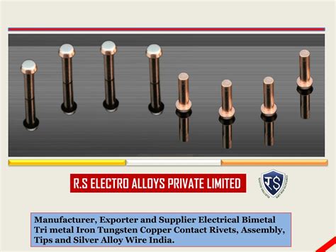 PPT Electrical Contacts Suppliers India Rs Electro Alloys