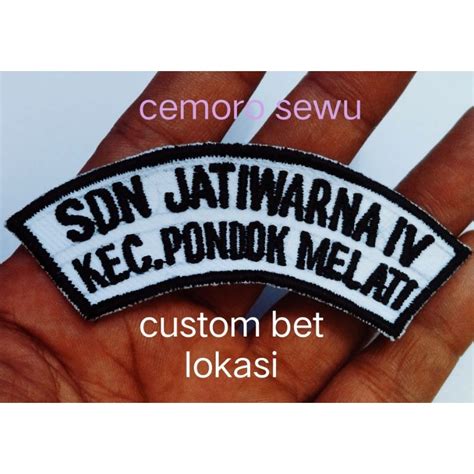 Jual Bordir Lokasi Sekolah Bet Badge Lokasi Sekolah Emblem Custom