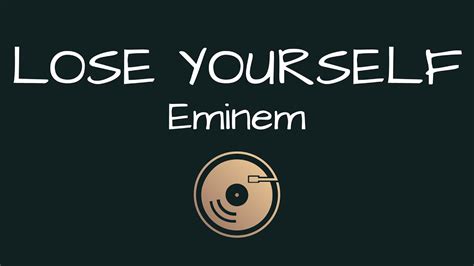 Lose Yourself Eminem Lyrics Youtube