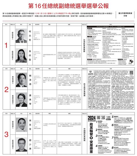 2024總統大選選舉公報電子版線上查詢：總統、副總統選舉公報pdf檔下載 選舉公報電子檔 207099 Cool3c