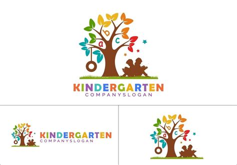 kindergarten logo concept 5869262 Vector Art at Vecteezy