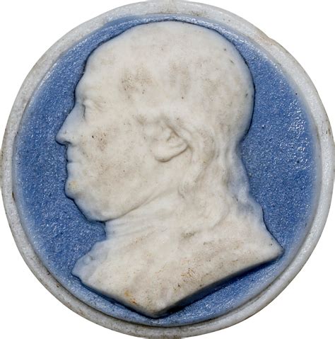 Ca 1786 Benjamin Franklin Portrait Cameo Medallion Biscuit