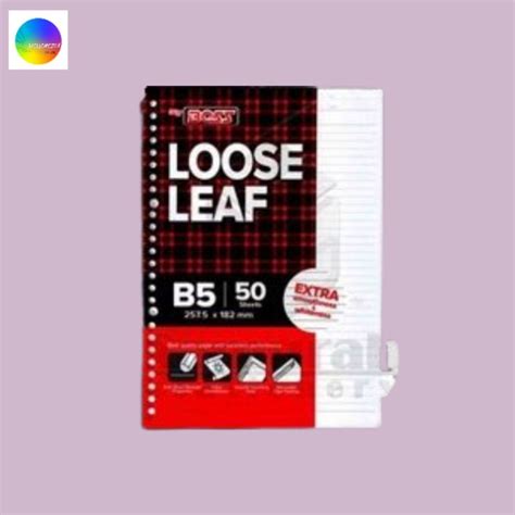 Jual Loose Leaf B5 50 Big Boss Besar Bergaris Kertas Isi Binder File