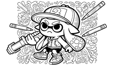 Coloriage Splatoon - 42 Coloriage Splatoon Gratuit: Plonge dans un Océan d'Encre