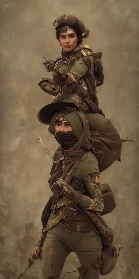 Egyptian Female Ranger Masterpiece By Edgar Maxence Stable Diffusion