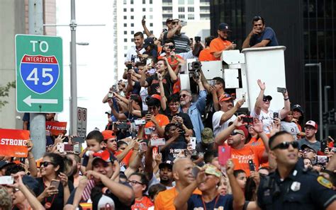 Fans Flock To Downtown Houston For Astros Victory Parade