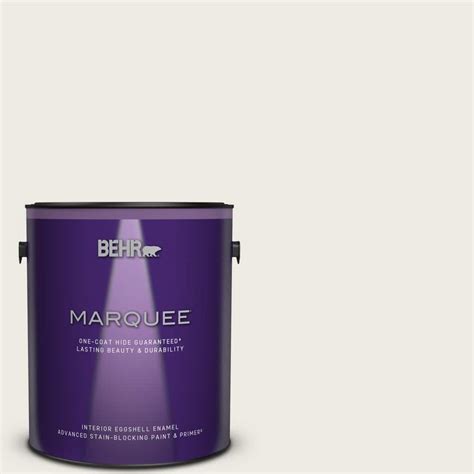 Behr Marquee 1 Gal Ppu24 14 White Moderne Eggshell Enamel Interior