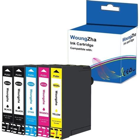 WOUNGZHA 5x 603XL Cartouches D Encre Pour Epson 603 XL Compatible Pour