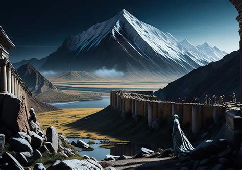 Premium AI Image | Biblical landscape illustration