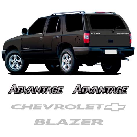 Emblemas Blazer Advantage 2007 Chevrolet Adesivos Prata Sportinox