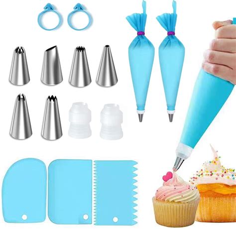 Piping Bags And Tips Set Frosting Piping Kit For Baking With Reusable Pastry Bags