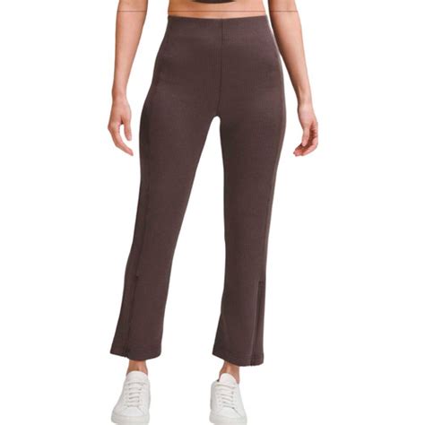 Nwt Lululemon Ribbed Softstreme Zip Leg High Rise Crop Pant