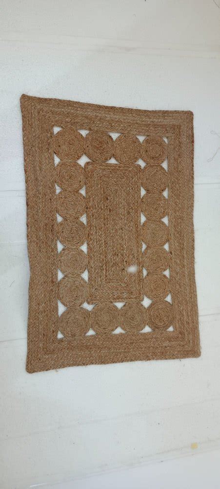 Plain Brown Rectangular Braided Jute Rug 90 X 120 Cm At Rs 70 Sq Ft In