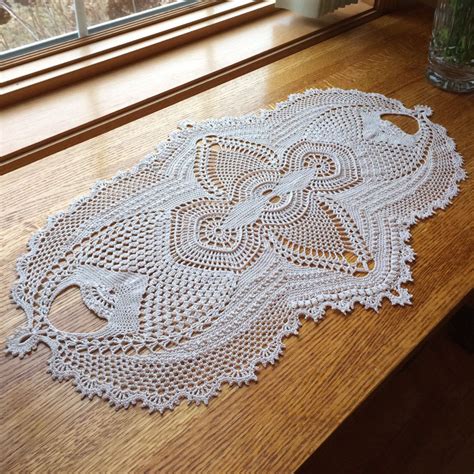 Crochet Doily Extravaganza Oval Doily Textured Oval Doily Mother S Day