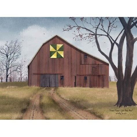 NEW Billy Jacobs Canvas Print Picture DOUBLE PINWHEEL QUILT BLOCK BARN