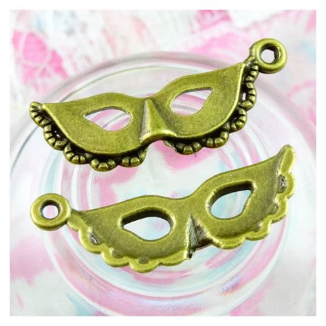 Masques De F Te Pi Ces Pendentifs En Bronze Antique X Mm