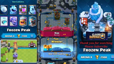 Clash Royale Arena 8 Game Play Road To 9 Defeating Higher Levels 1v1