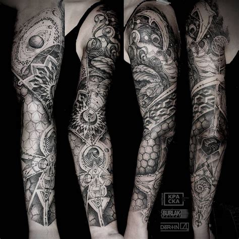 Full Black Sleeve Tattoos Back Tattoos Are Primarily Split Into Upper