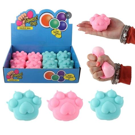 Squeeze Dog Paw 7 Cm Assorted Colours Fidget Toys Bents Webshop De