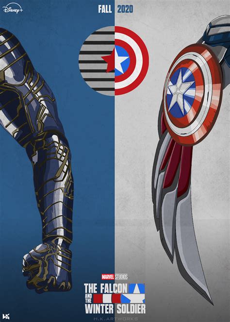 The Falcon And Winter Soldier Poster On Behance Falcon Marvel Marvel