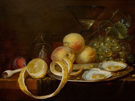 Joris Van Son Tabletop Still Life Including A Herring On A Pewter