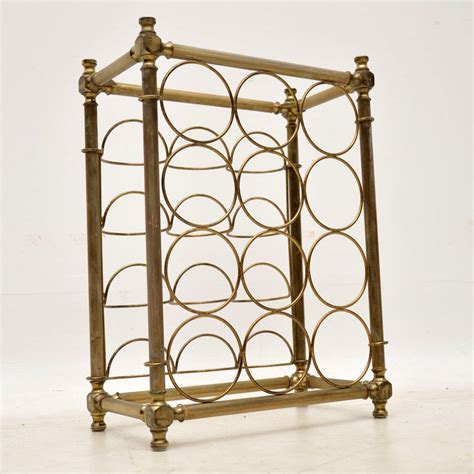 S Vintage Italian Brass Bottle Rack Retrospective Interiors