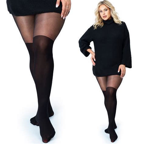 Rajstopy Wzorzyste Plus Size Eleganckie Wzory Kryj Ce Ciep E Fenome