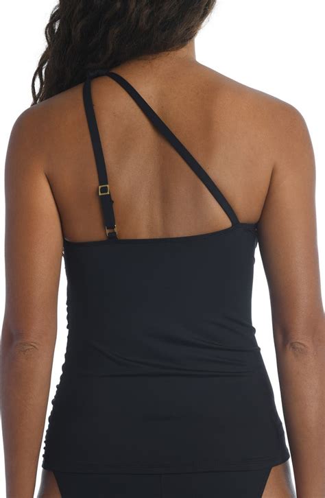 La Blanca Island Goddess Ruched One Shoulder Tankini Top Nordstrom