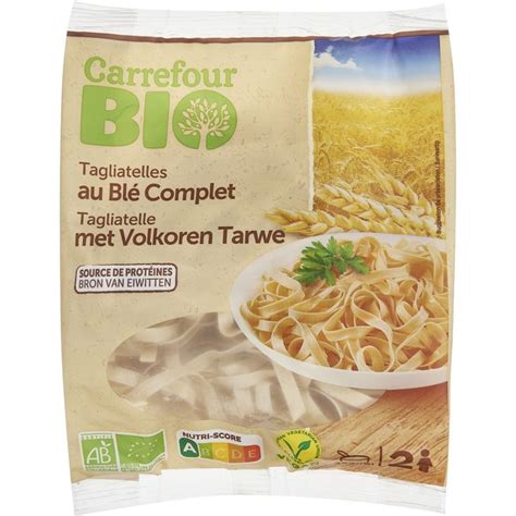 P Tes Fra Ches Tagliatelles Bl Complet Bio Carrefour Bio Le Sachet