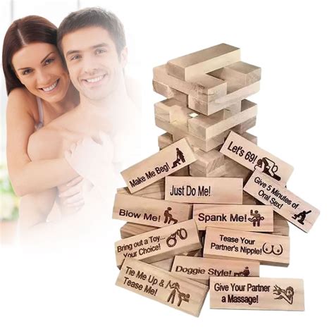 Adult Jenga Game Naughty 48Pcs Super Naughty Block Tower Game