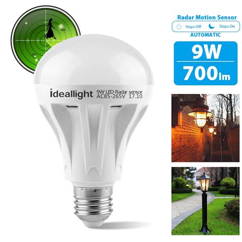 Motion Sensor Light Bulb Radar Motion Activated Led Bulb Dusk To Dawn