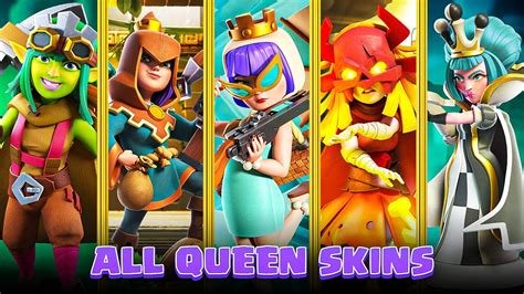 👑 All Archer Queen Skins Animation Clash Of Clans Animation Youtube