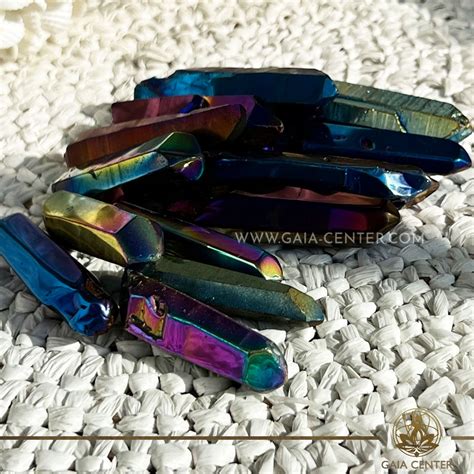 Titanium Aura Crystal Polished Point Usa Gaia Center Crystal Shop