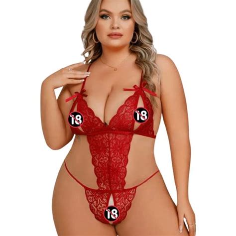 Body De Renda Apressadinha Aberto GG Abertura Lingerie Sexy Plus