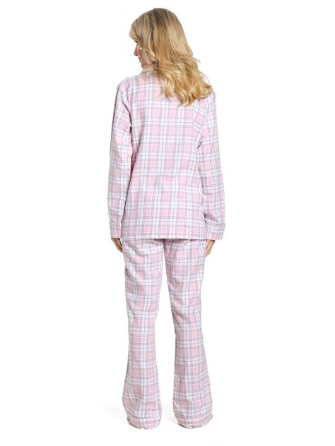 Womens 100 Cotton Lightweight Flannel Pajama Sleepwear Set Noble Mount