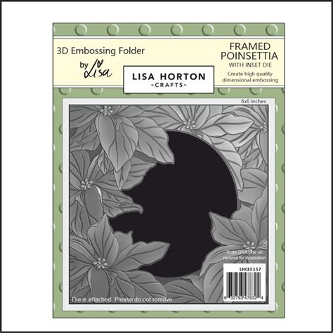 Framed Poinsettia Embossing Folder Lisa Horton Crafts Embossing