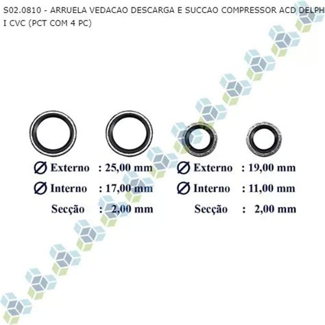 Arruela Vedacao Descarga E Succao Compressor Acd Delphi Cvc Mercadolivre