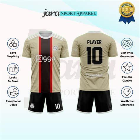 Jual Jersey Afc Ajax Third Custom Nama Nomor Punggung Full Printing