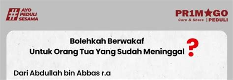 Anak Wajib Tahu Hukum Wakaf Untuk Orang Tua Yang Sudah Meninggal