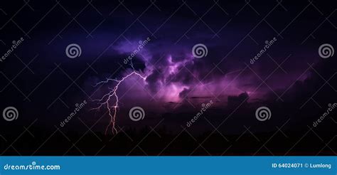 Lightning in the Big Cumulonimbus Cloud Stock Image - Image of abstract ...