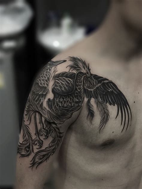 Bird tattoo on shoulder | รอยสัก