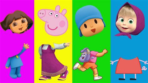 Wrong Heads Dora Masha Peppa Pig Pocoyo The Muffin Man Nursery Rhymes