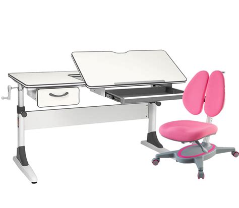 Комплект парта + кресло + органайзер + ящик Anatomica Smart-60 белый ...