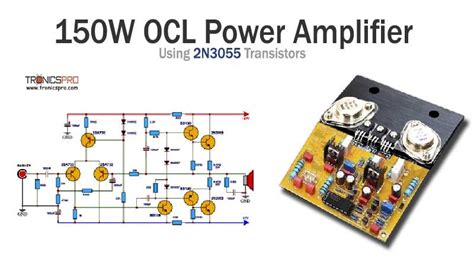 2N3055 Power Amplifier Circuit Diagram TRONICSpro